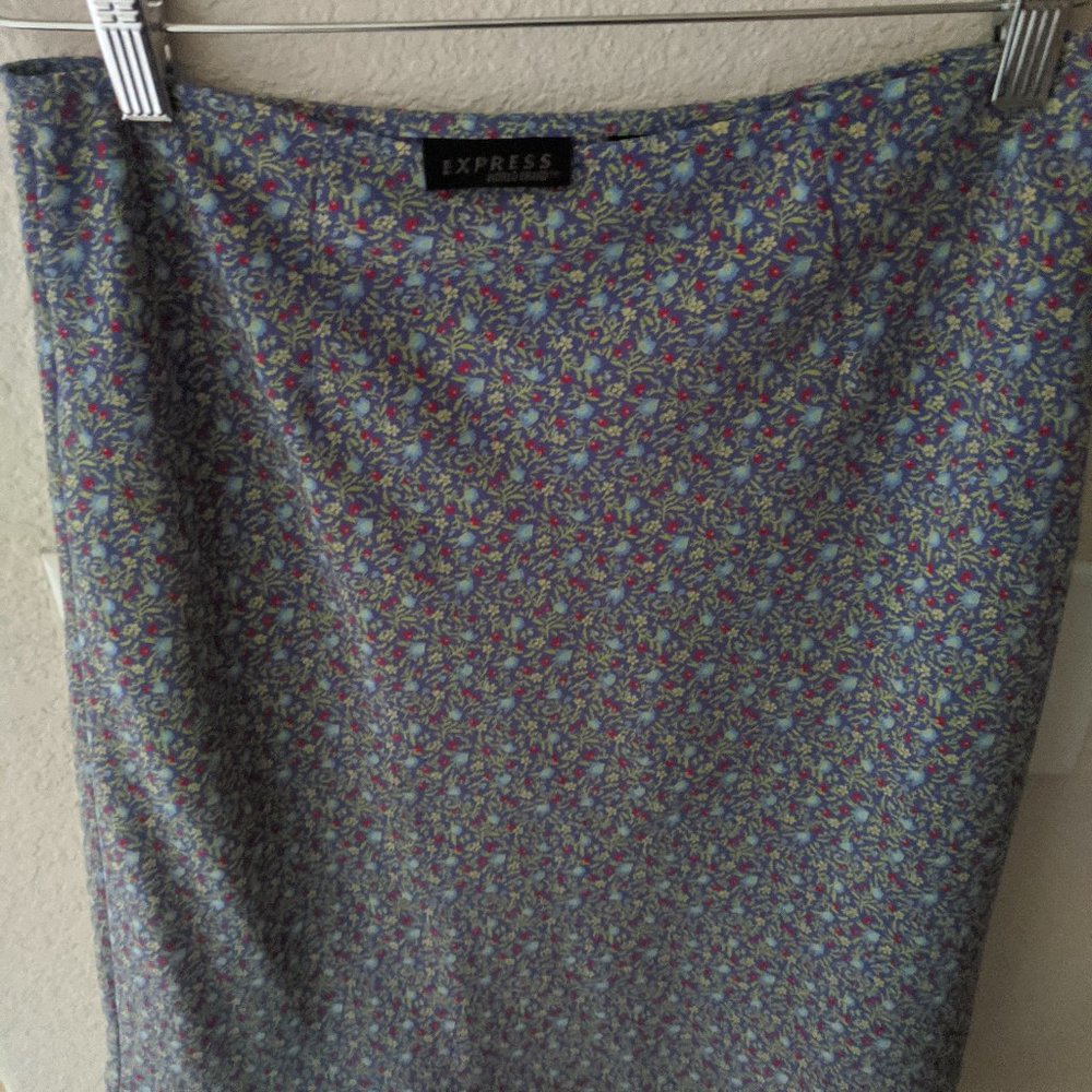 Express flower print skirt